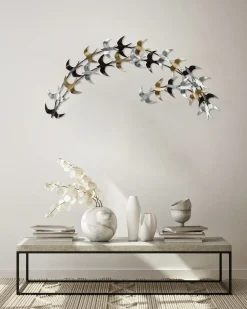 Wanddeko Metall 'Ankunft der Schwalben' 128x60x9cm