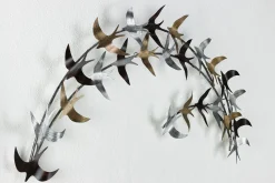 Wanddeko Metall 'Ankunft der Schwalben' 128x60x9cm