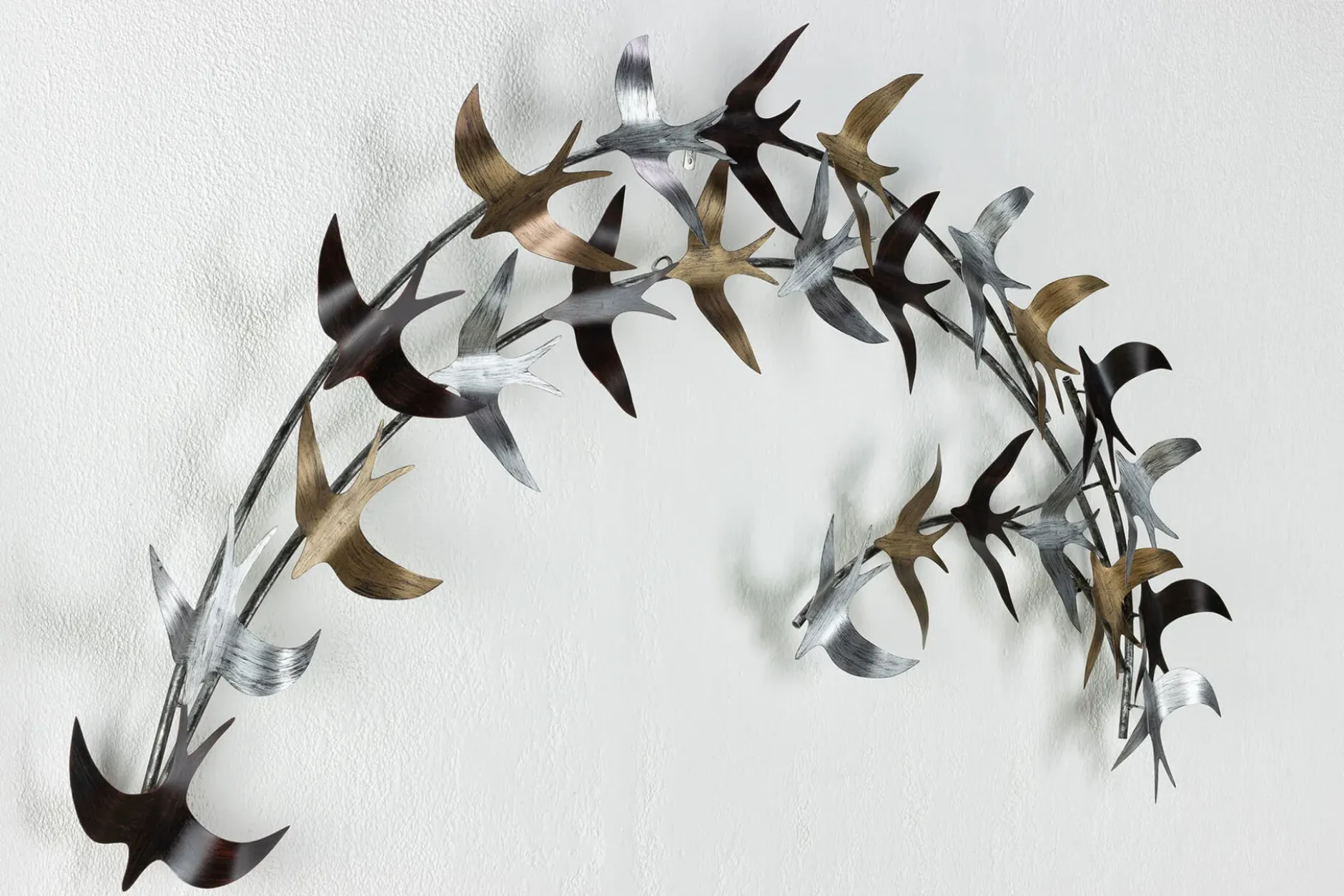 Wanddeko Metall 'Ankunft der Schwalben' 128x60x9cm
