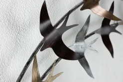 Wanddeko Metall 'Ankunft der Schwalben' 128x60x9cm