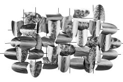 Wanddeko Metall 'Argent Armour' 128x70x8cm