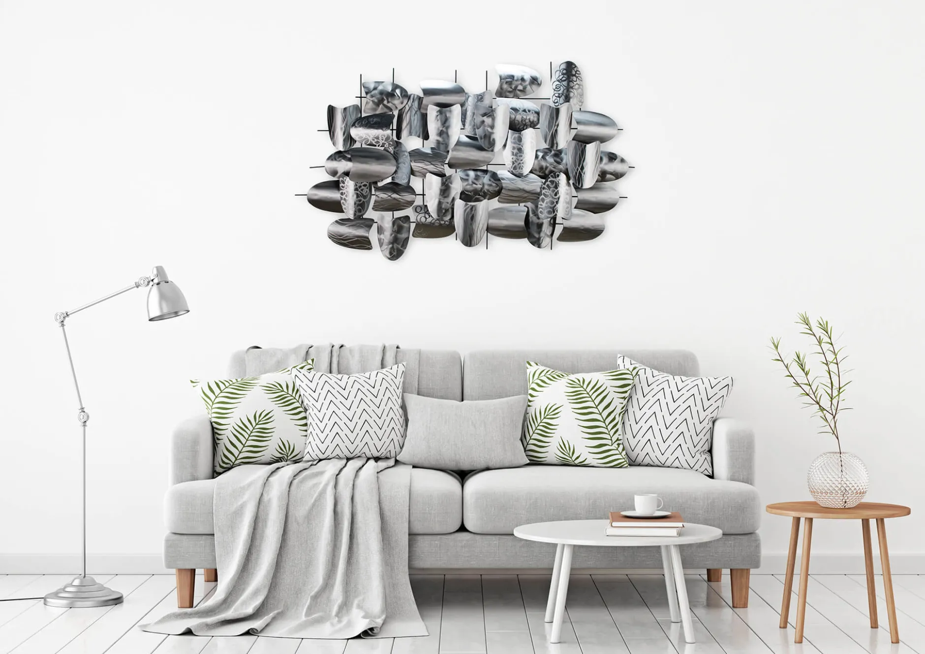 Wanddeko Metall 'Argent Armour' 128x70x8cm