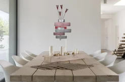Wanddeko Metall 'Blühende Schönheit' 38x80x6cm