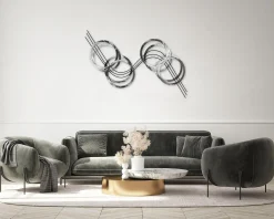 Wanddeko Metall 'Brandished' 115x67x5cm