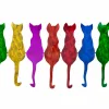 Wanddeko Metall 'Colorful Cats' 116x46x2,5cm