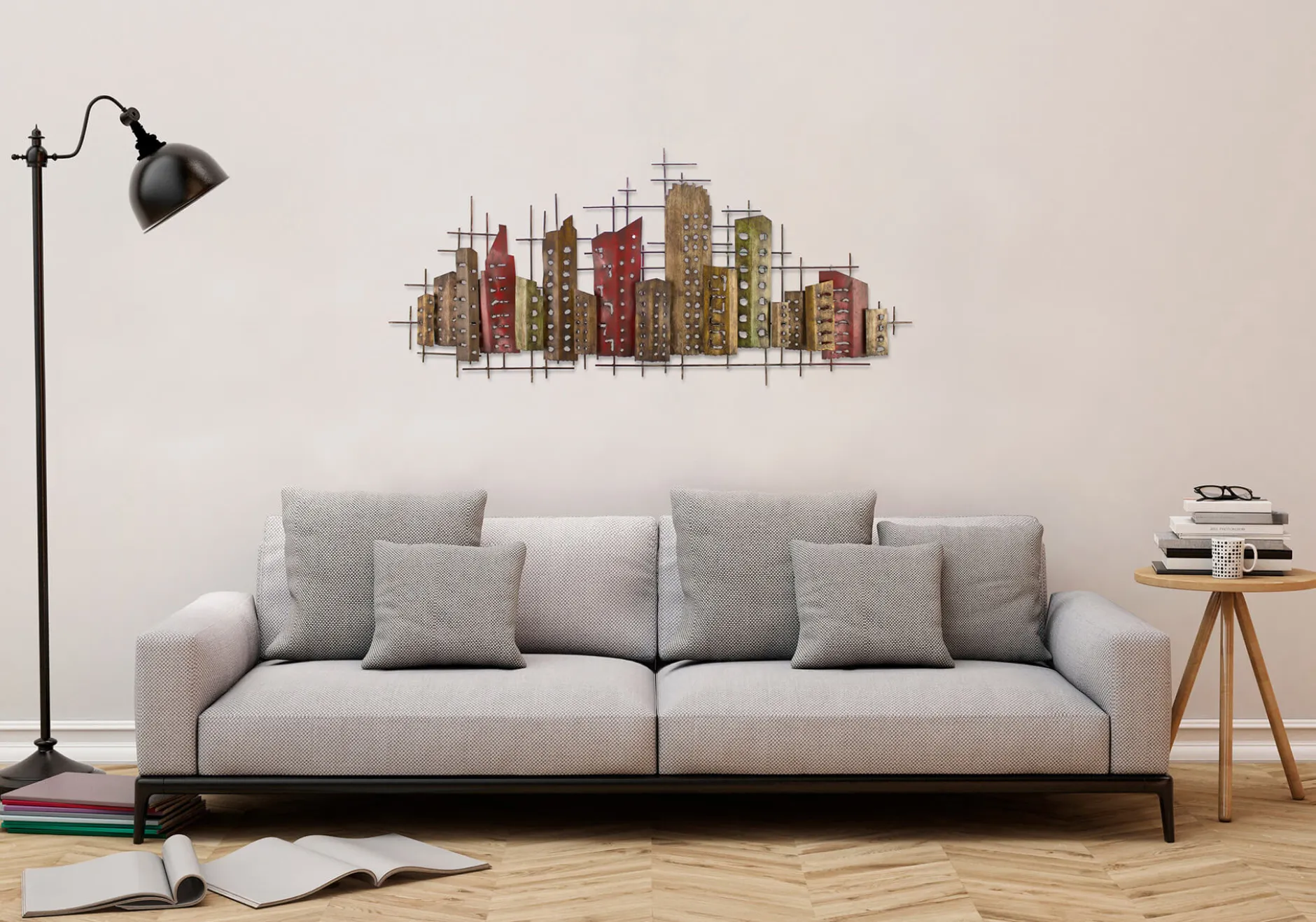 Wanddeko Metall 'Complex Entity' 126x54x5cm