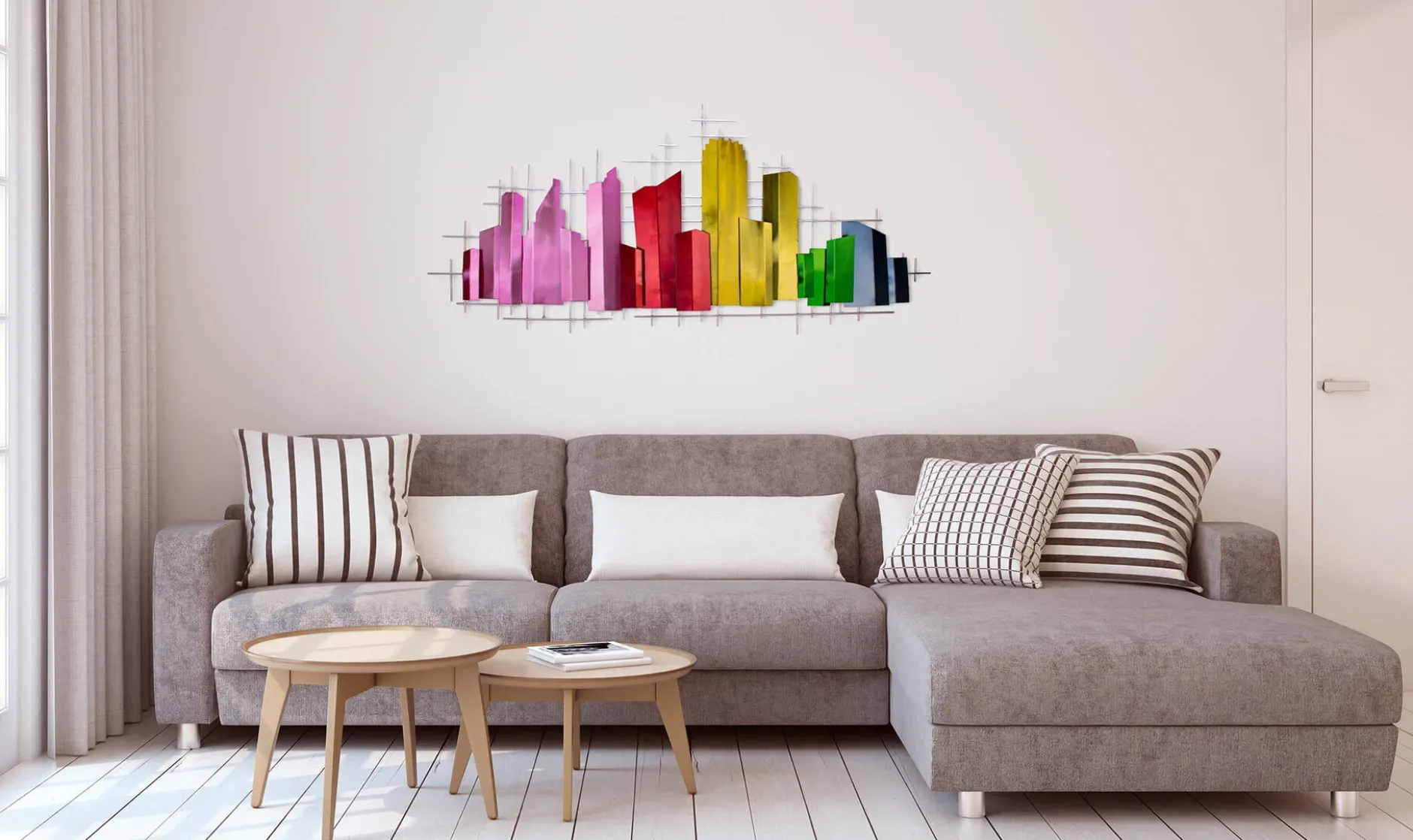 Wanddeko Metall 'Domestic Charm' 130x60x6cm