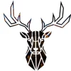Wanddeko Metall 'Ehrenvoller Hirsch' 80x77x3cm