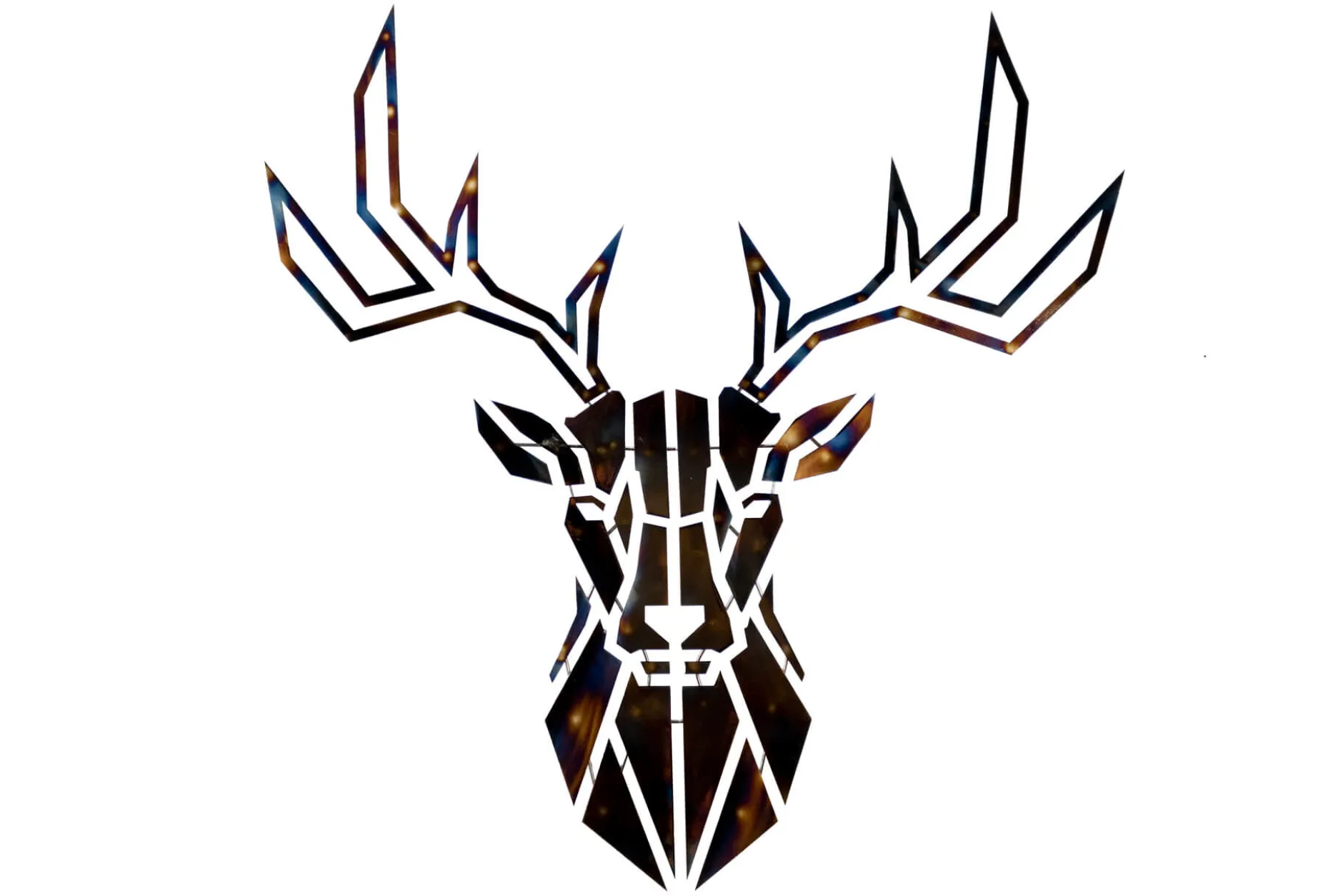 Wanddeko Metall 'Ehrenvoller Hirsch' 80x77x3cm