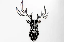 Wanddeko Metall 'Ehrenvoller Hirsch' 80x77x3cm