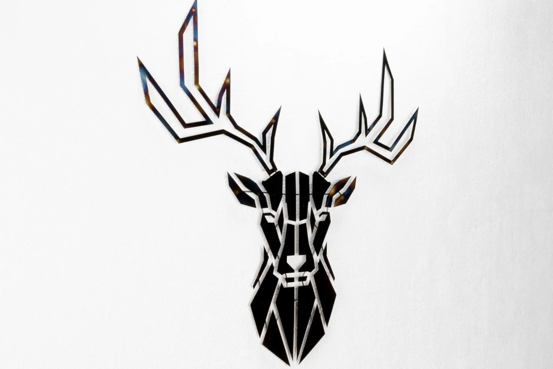 Wanddeko Metall 'Ehrenvoller Hirsch' 80x77x3cm