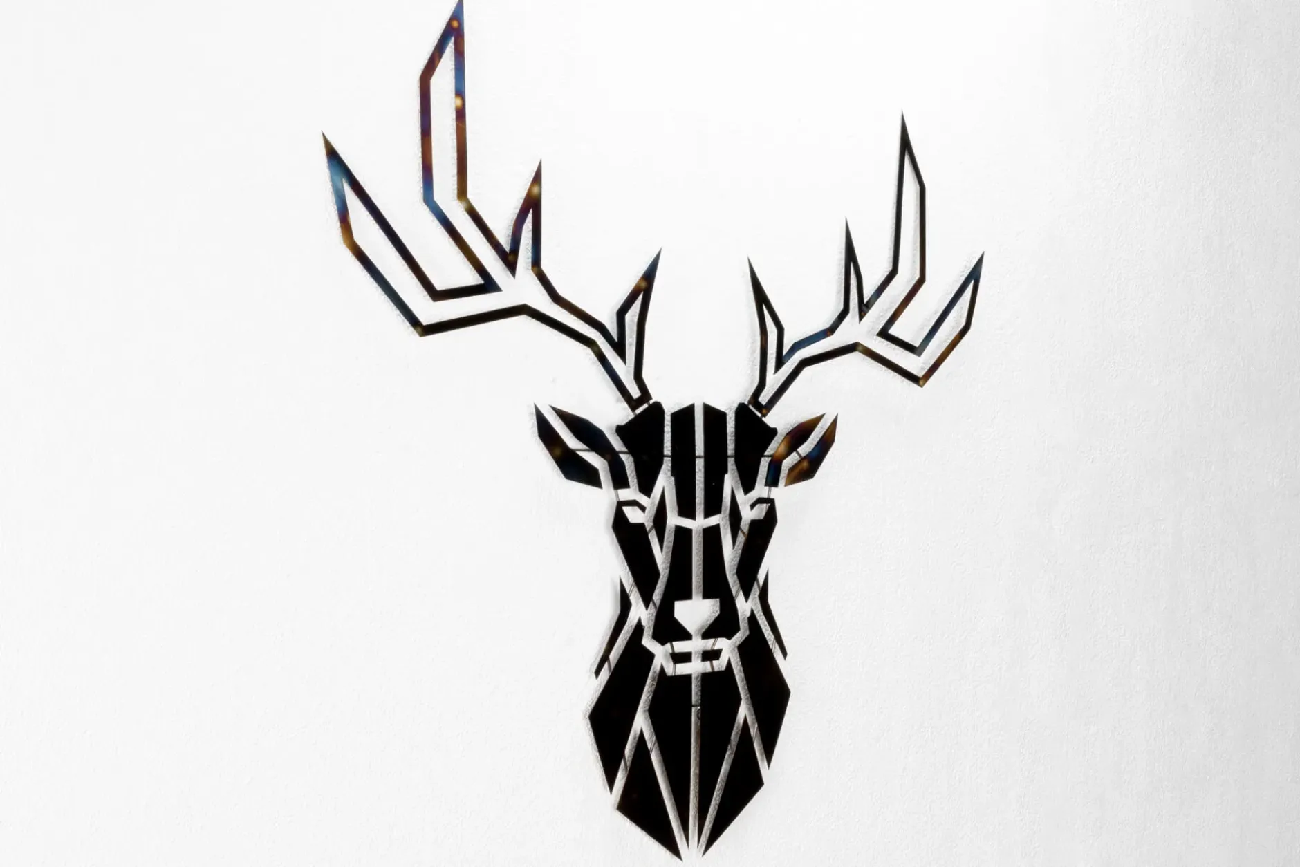 Wanddeko Metall 'Ehrenvoller Hirsch' 80x77x3cm