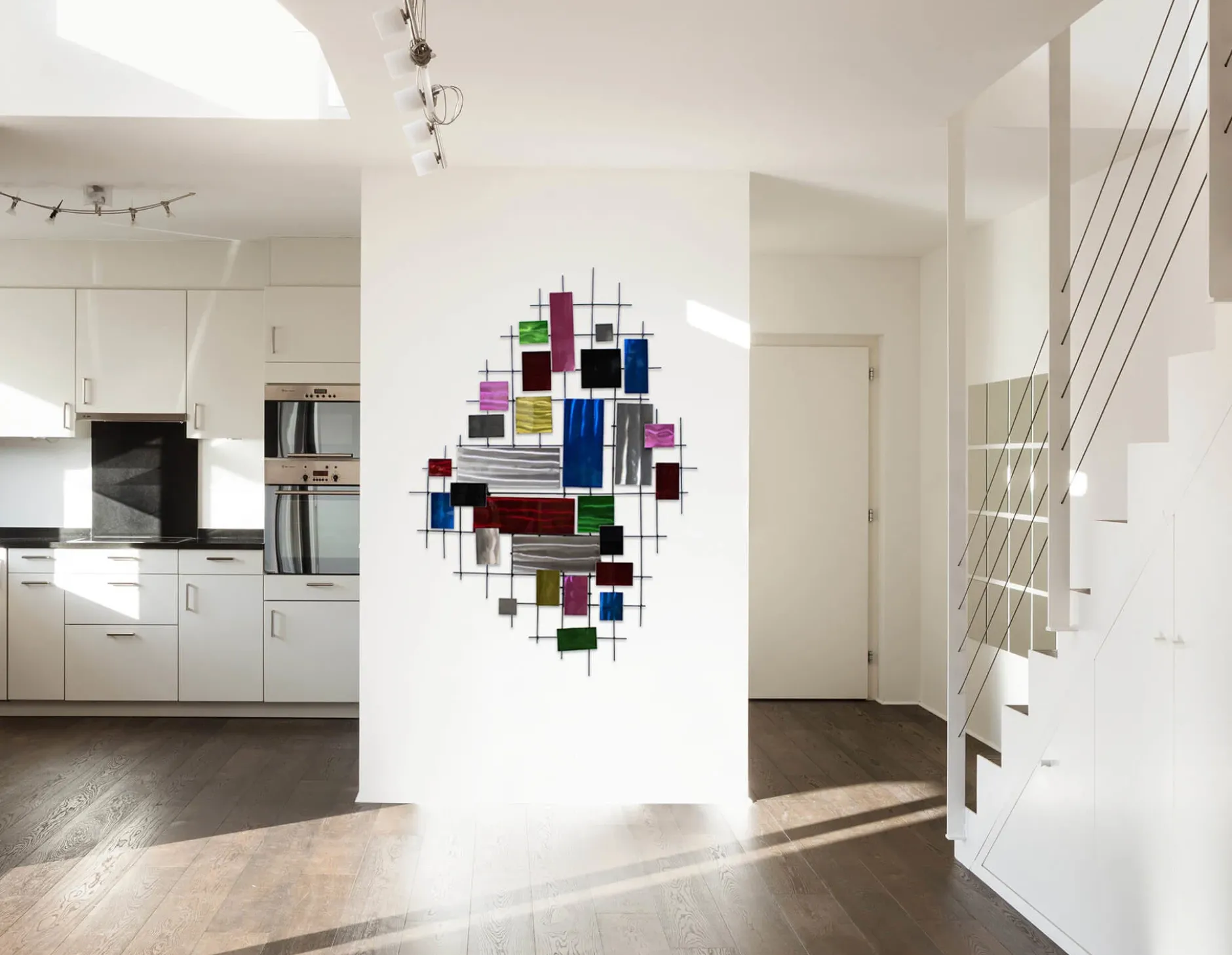 Wanddeko Metall 'Fremde Fenster' 111x78x5cm