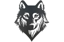 Wanddeko Metall 'Geschichte des Wolfs' 68x82x2cm