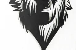Wanddeko Metall 'Geschichte des Wolfs' 68x82x2cm