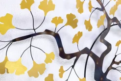 Wanddeko Metall 'Ginkgotraum' 107x63x4cm