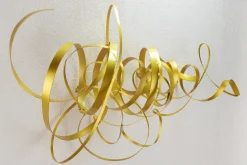 Wanddeko Metall 'Golden Braid' 107x50x20cm
