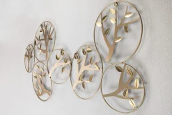 Wanddeko Metall 'Golden Geometry' 120x60x4cm