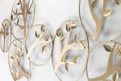 Wanddeko Metall 'Golden Geometry' 120x60x4cm