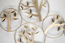 Wanddeko Metall 'Golden Geometry' 120x60x4cm