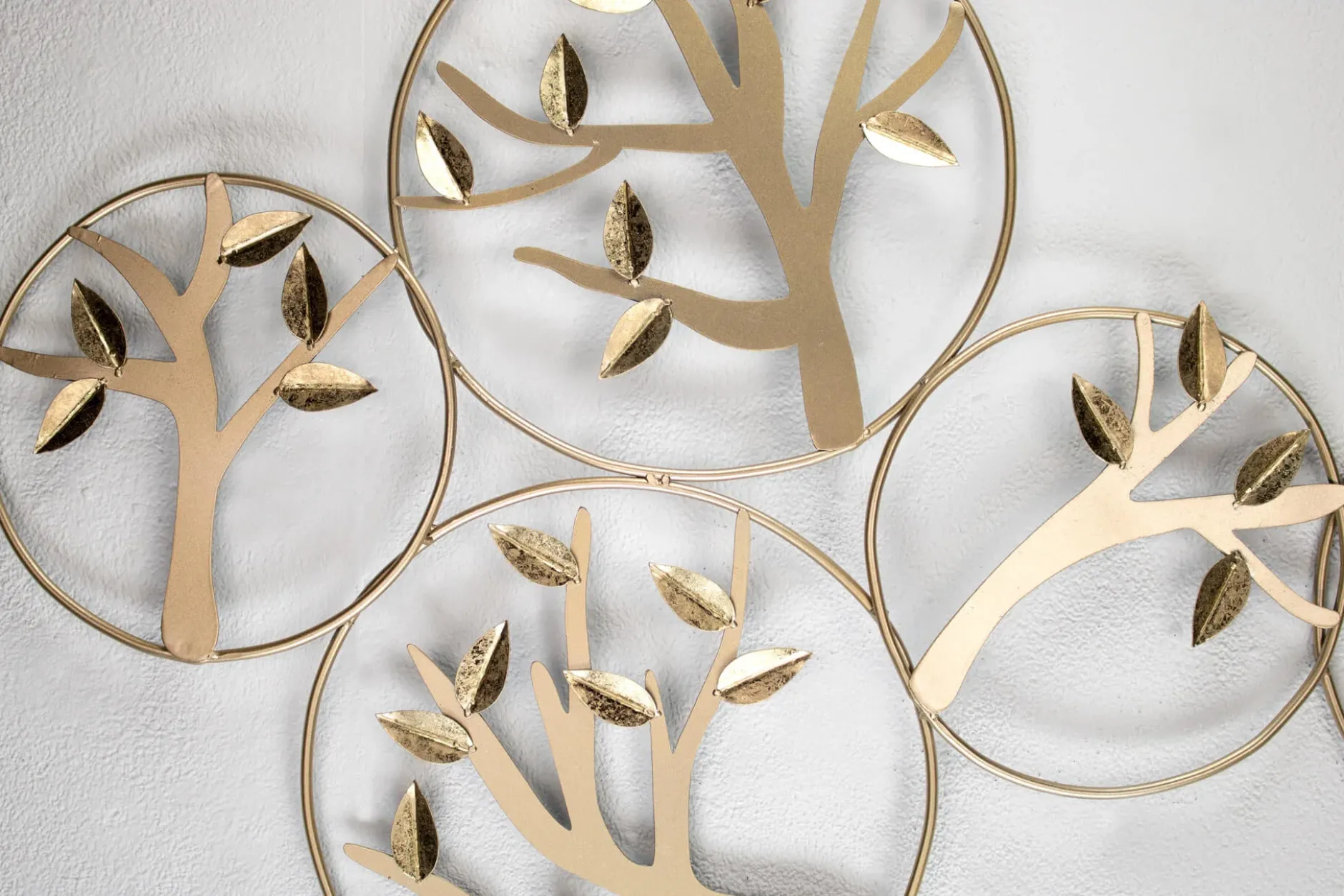 Wanddeko Metall 'Golden Geometry' 120x60x4cm