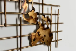 Wanddeko Metall 'Golden World' 100x75x3cm