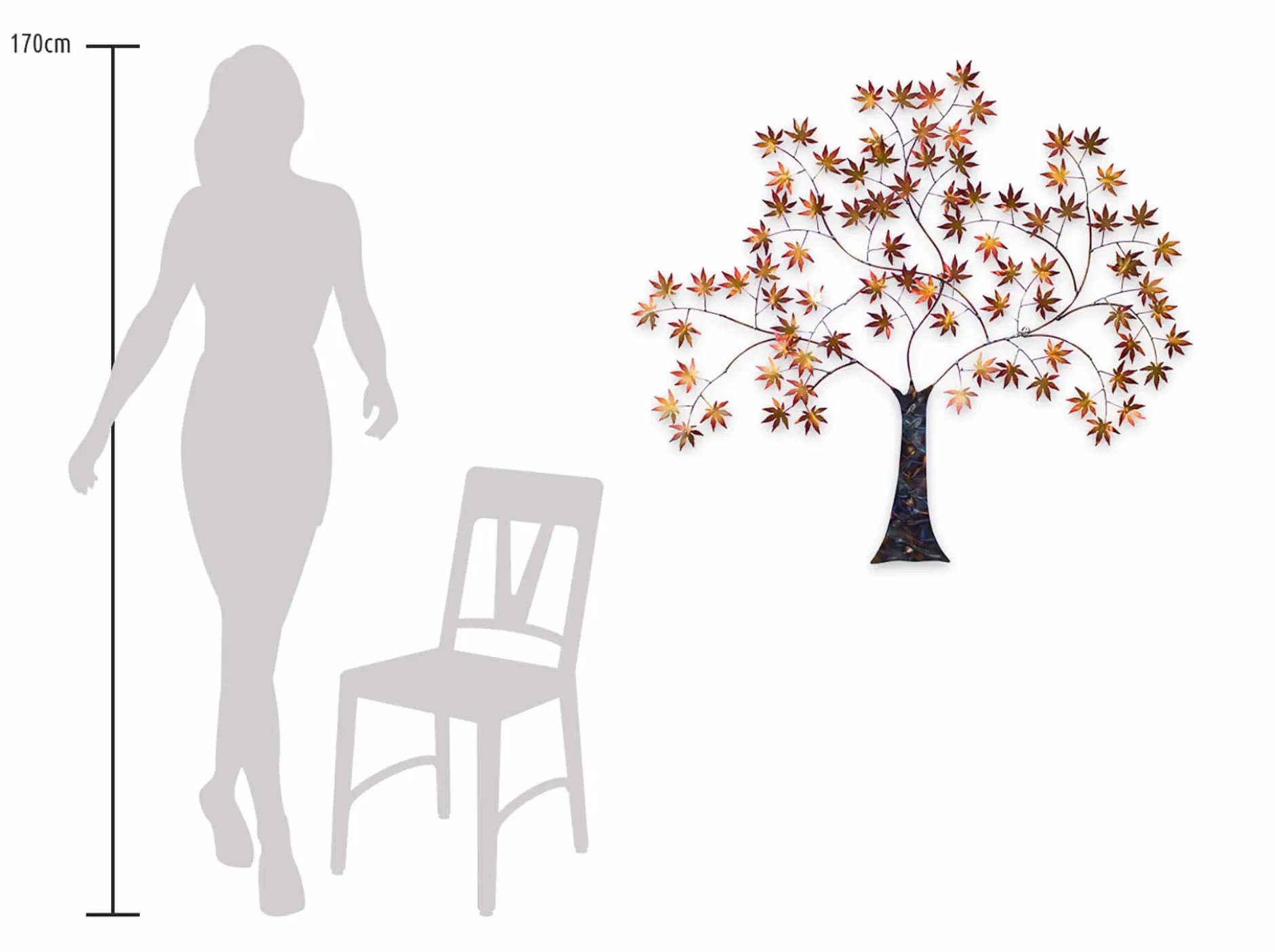 Wanddeko Metall 'Greeting Tree' 100x89x7cm