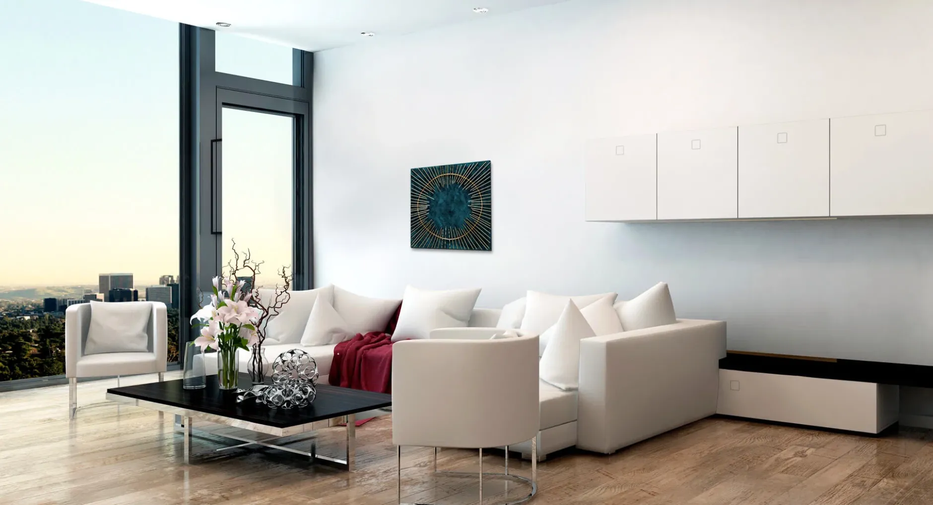 Wanddeko Metall 'Himmelsfirmament' 60x60x2,5cm