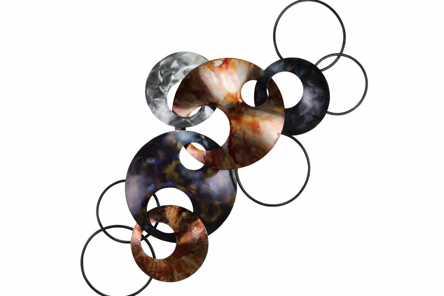 Wanddeko Metall 'Interconnected Chaos' 106x56x7,5cm