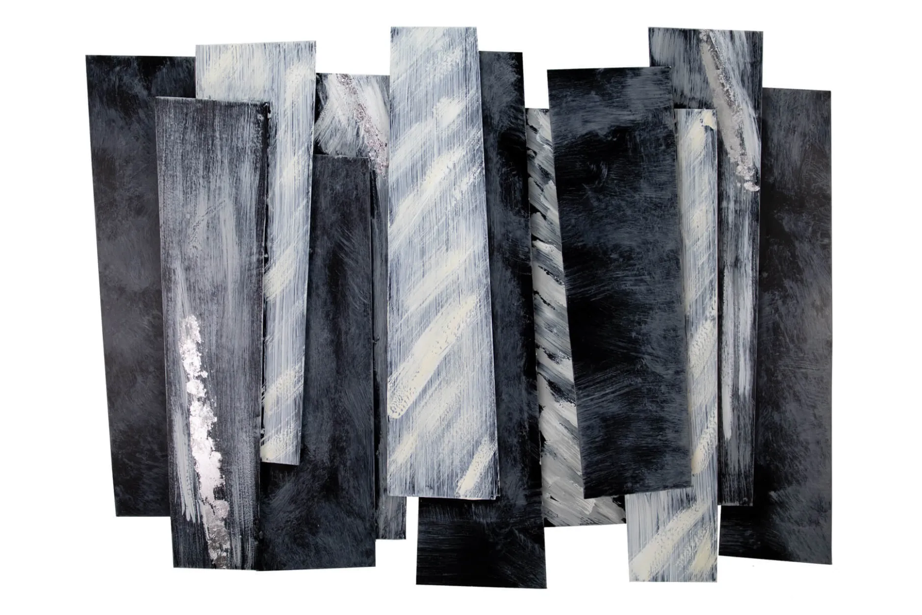 Wanddeko Metall 'Kühle Eleganz' 80x60x5cm