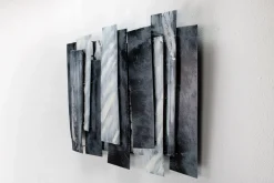 Wanddeko Metall 'Kühle Eleganz' 80x60x5cm