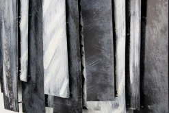Wanddeko Metall 'Kühle Eleganz' 80x60x5cm