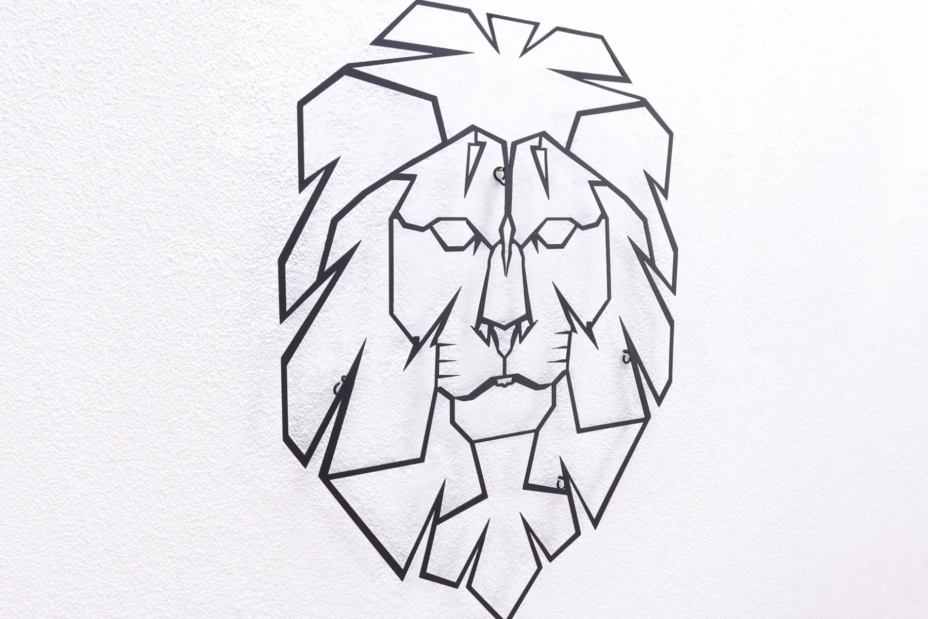 Wanddeko Metall 'König der Tiere' 80x61x2cm