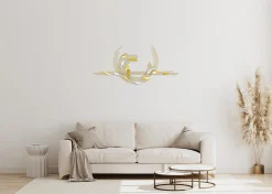 Wanddeko Metall 'Kreislauf der Fische' 121x53x6cm