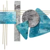 Wanddeko Metall 'Land und Meer' 80x60x2,5cm