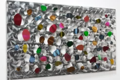 Wanddeko Metall 'Magische Farbenspiele' 105x58x5cm