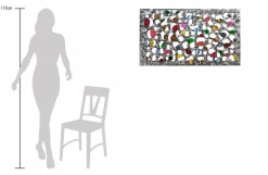 Wanddeko Metall 'Magische Farbenspiele' 105x58x5cm