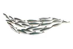 Wanddeko Metall 'Meeresströmung' 164x45x4cm