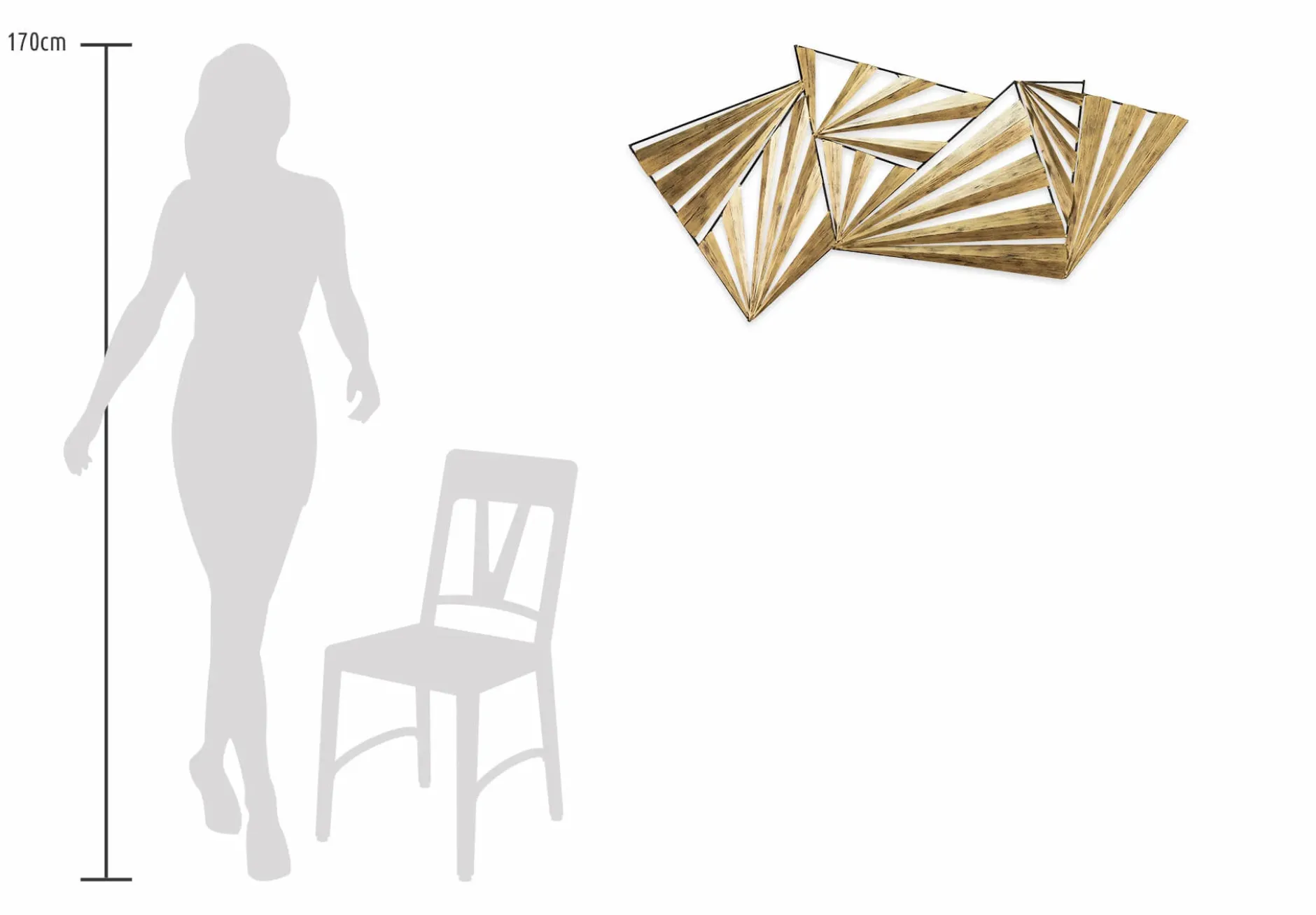 Wanddeko Metall 'Noble Complex' 110x56x5cm