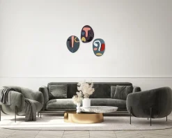 Wanddeko Metall 'Picassos Schüler' 131x60x2,5cm