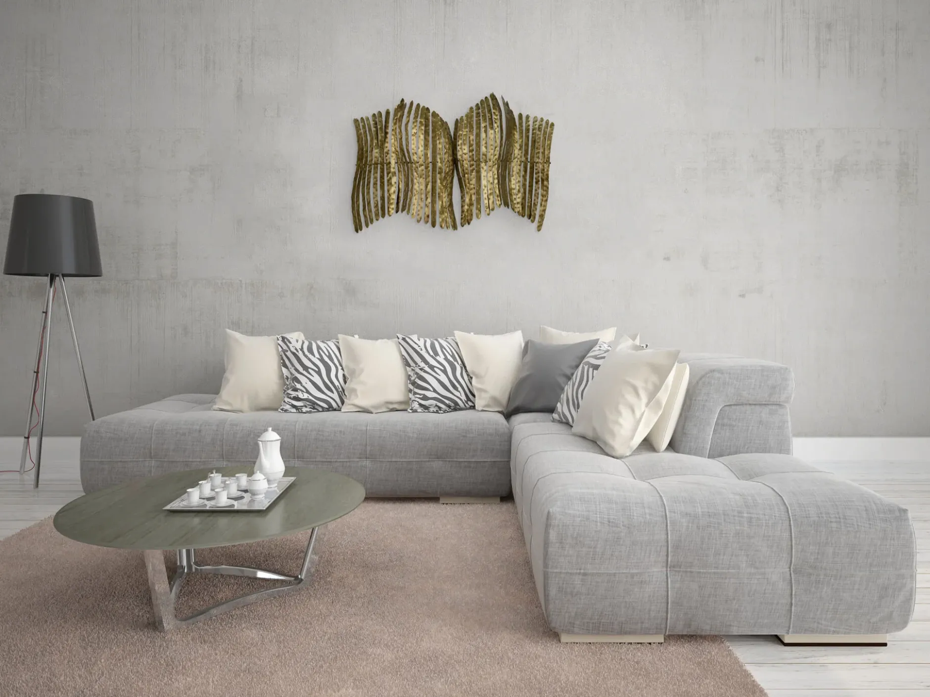 Wanddeko Metall 'Poseidons Welle' 88x63x16cm
