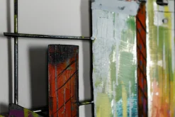 Wanddeko Metall 'Rainbow City' 120x60x3cm