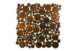 Wanddeko Metall 'Reflecting Circles' 78x78x2,5cm
