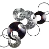 Wanddeko Metall 'Ring um Ring' 106x56x7,5cm