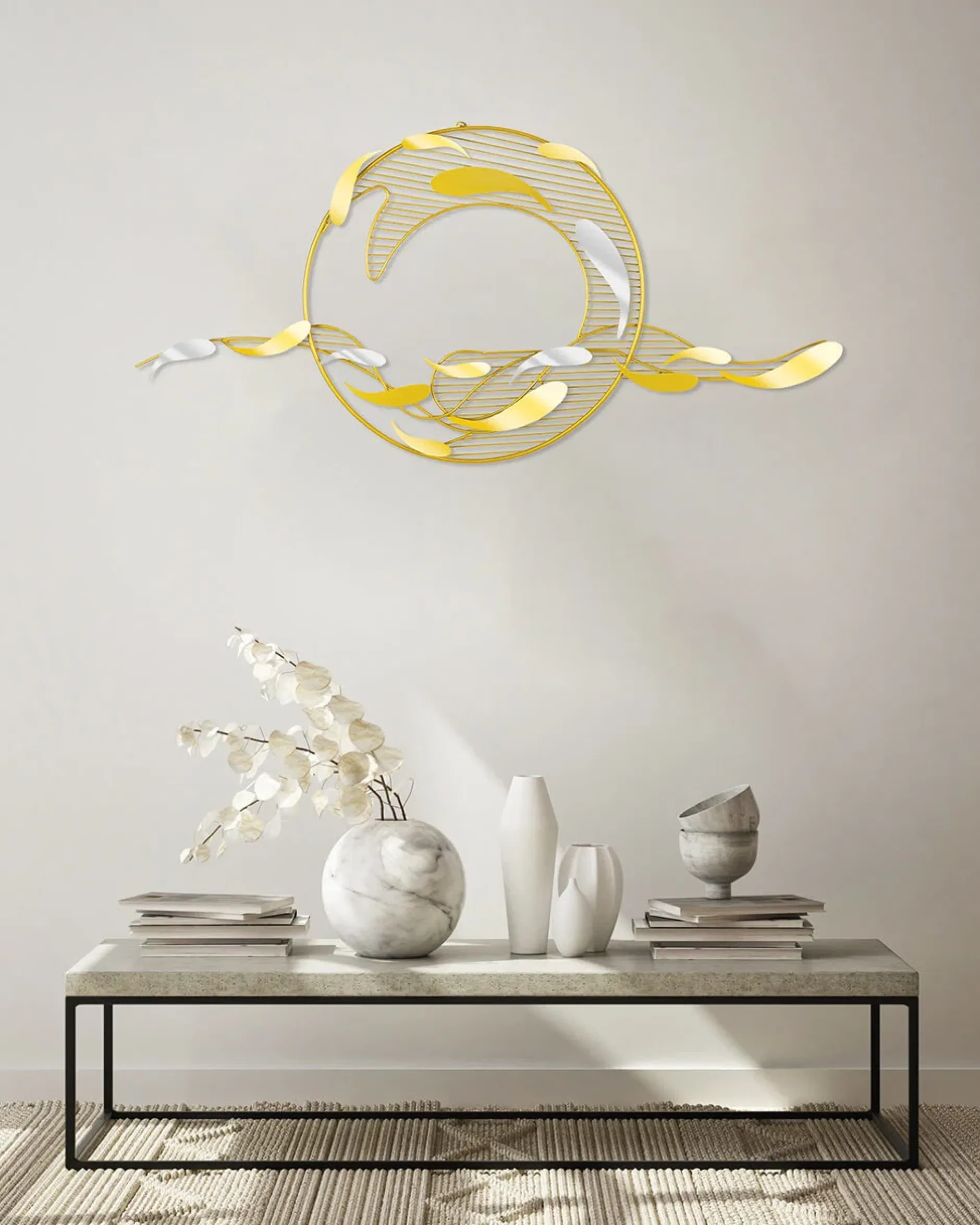 Wanddeko Metall 'Ritt auf der Welle' 121x53x6cm