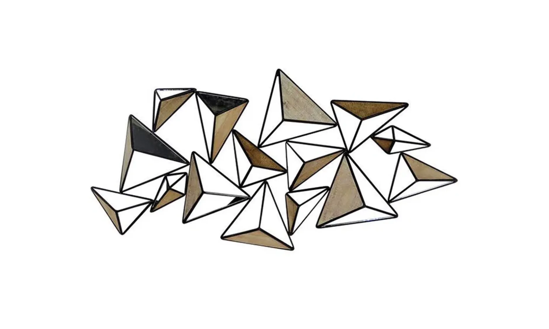 Wanddeko Metall 'Rohdiamanten' 118x58x7cm