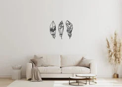 Wanddeko Metall 'Sanft wie eine Feder' 72x70x2,5cm
