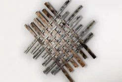 Wanddeko Metall 'Schimmerndes Licht' 100x100x3cm
