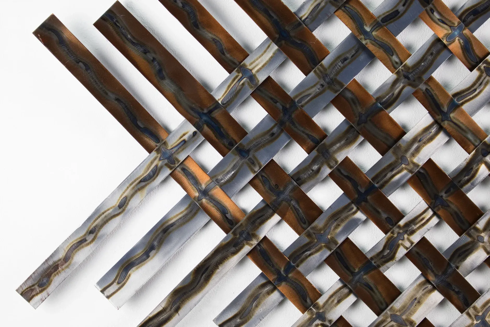 Wanddeko Metall 'Schimmerndes Licht' 100x100x3cm
