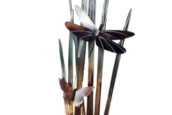 Wanddeko Metall 'Schmetterlingsidyll' 30x120x5cm